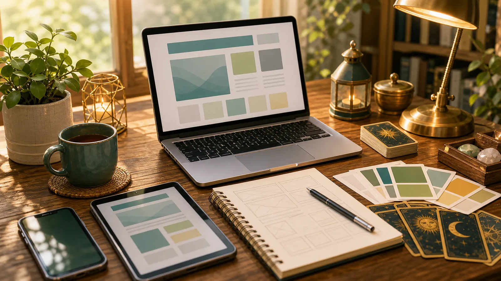 webデザイナー副業の現実は厳しい?初心者が比較したい在宅副業の全体像を整理する在宅デスクのイメージ